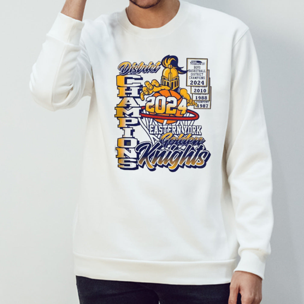 District Champions 2024 Eastern York Golden Knights Basketball T-shirts