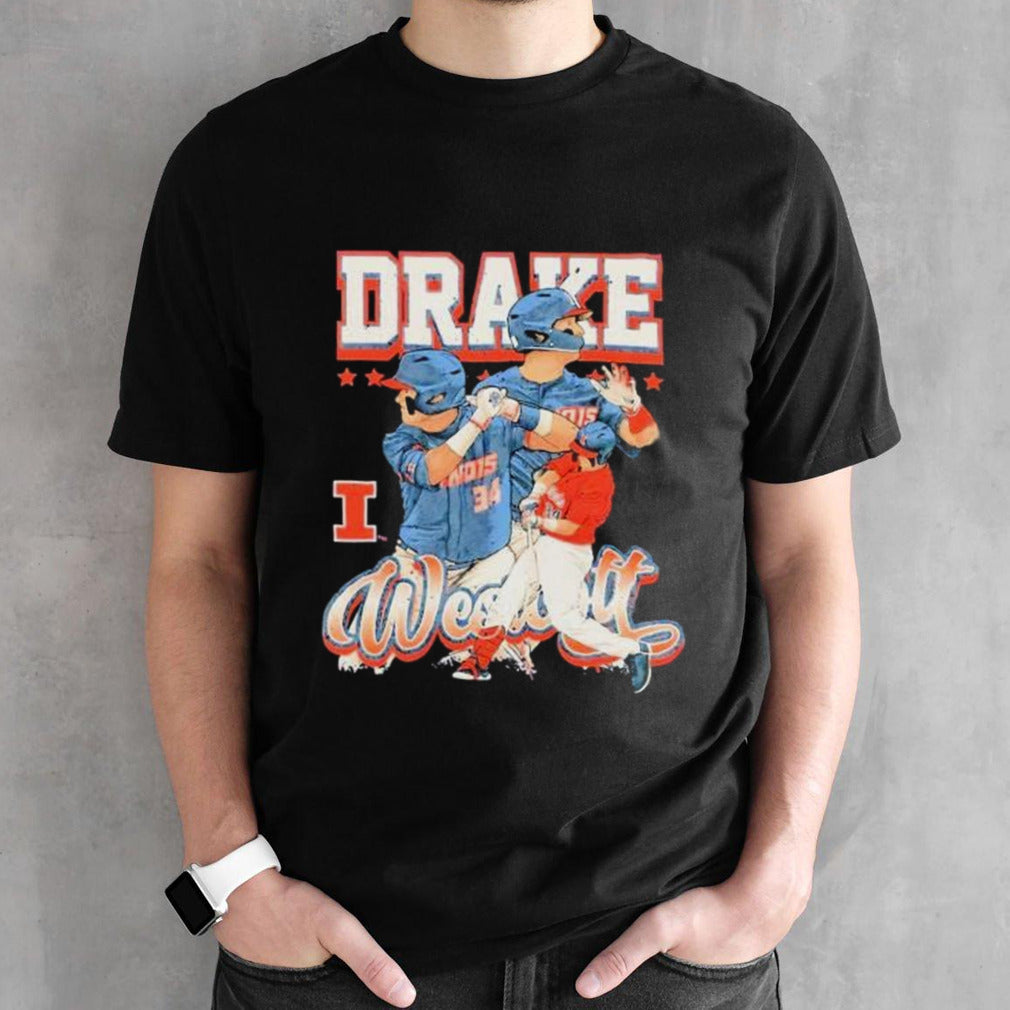 Drake Westcott Illinois Fighting Illini Player Collage shirt