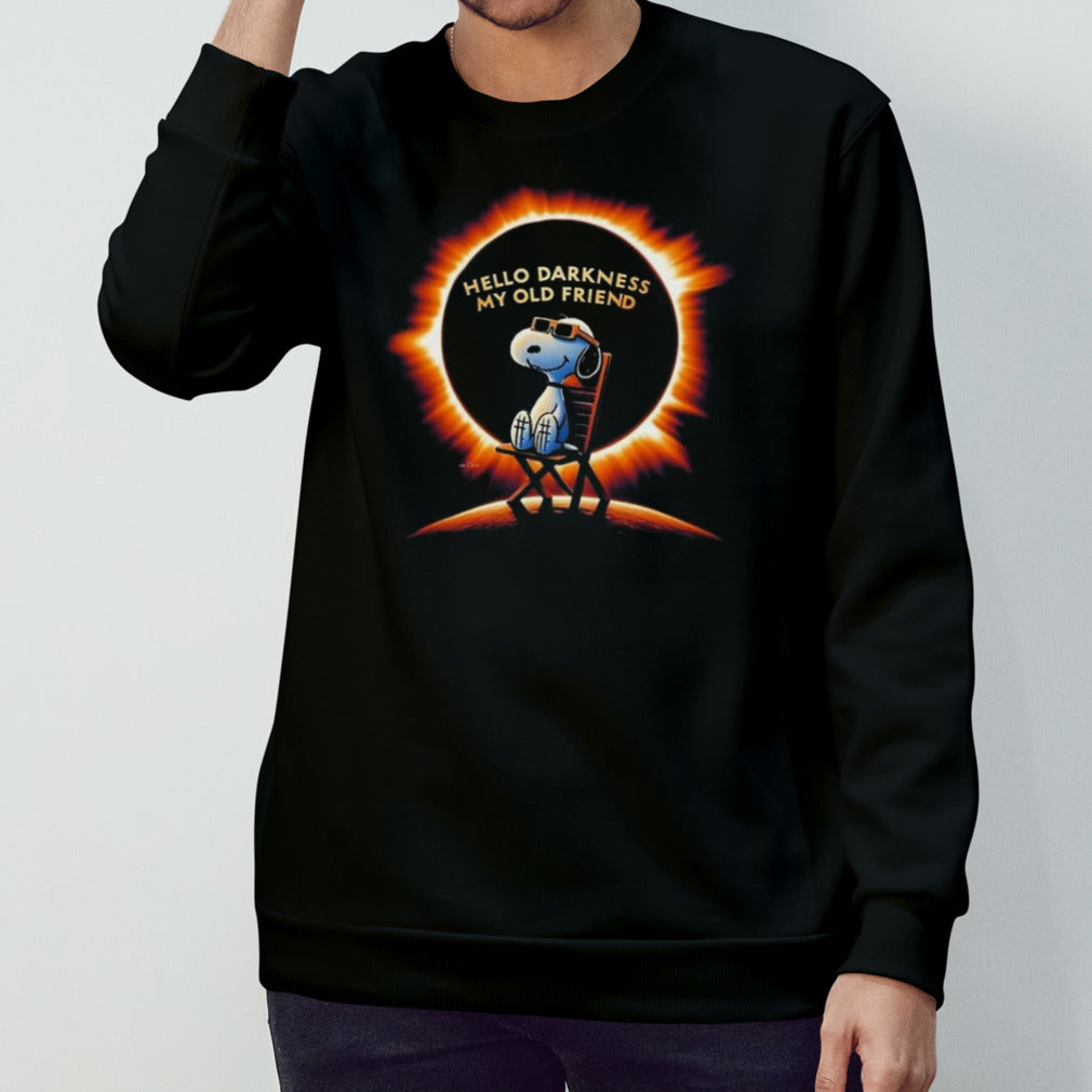 Eclipse 2024 Snoopy Hello Darkness My Old Friend T-shirts