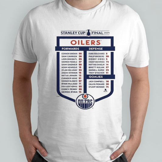 Edmonton Oilers 2024 Stanley Cup Final Roster T-shirt