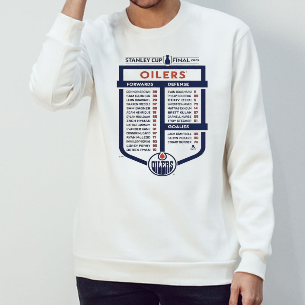 Edmonton Oilers 2024 Stanley Cup Final Roster T-shirt