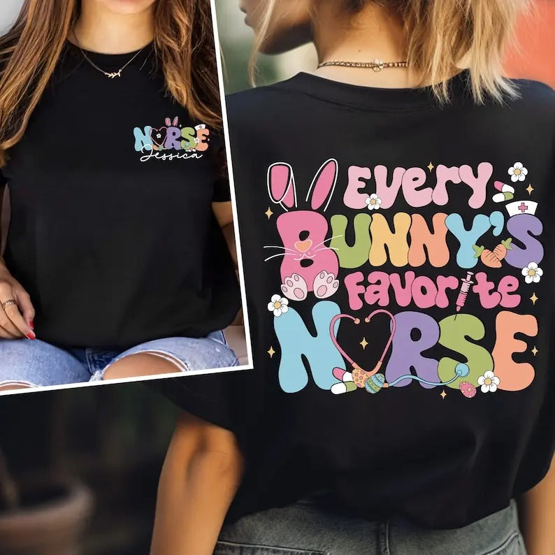 Every Bunny's Favorite Nurse Sweatshirt, Personalized Nurse Sweatshirt, Hospital Sweatshirt, Easter Nurse Sweatshirt, Nurse Shirt