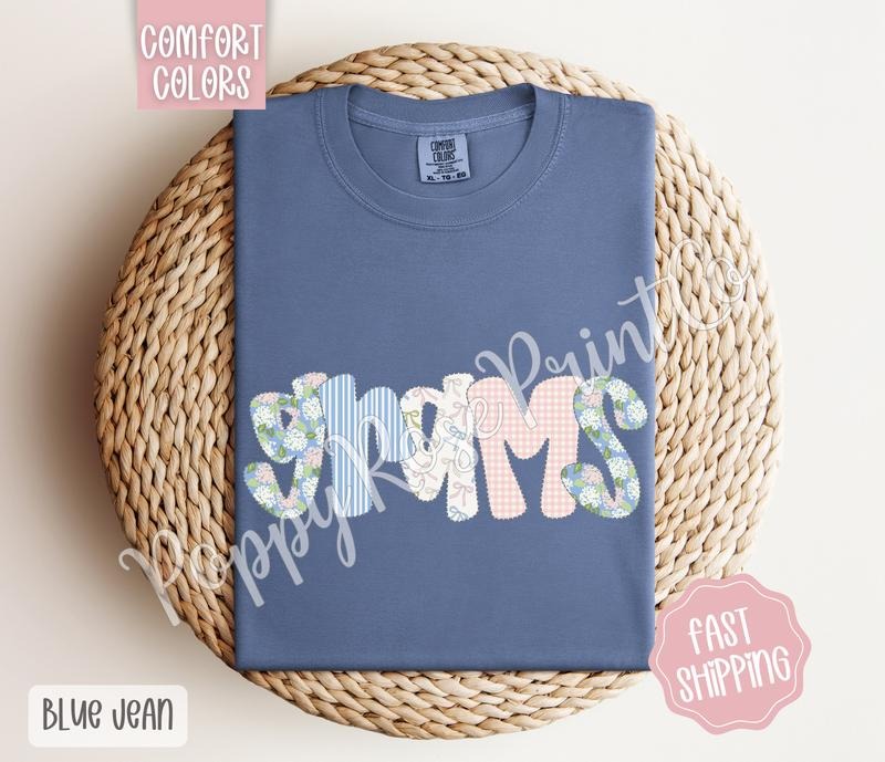 Floral Grams Comfort Colors Shirt, Cute Spring Grandma Tshirt, Coquette Flower Tee, Mother's Day Gift