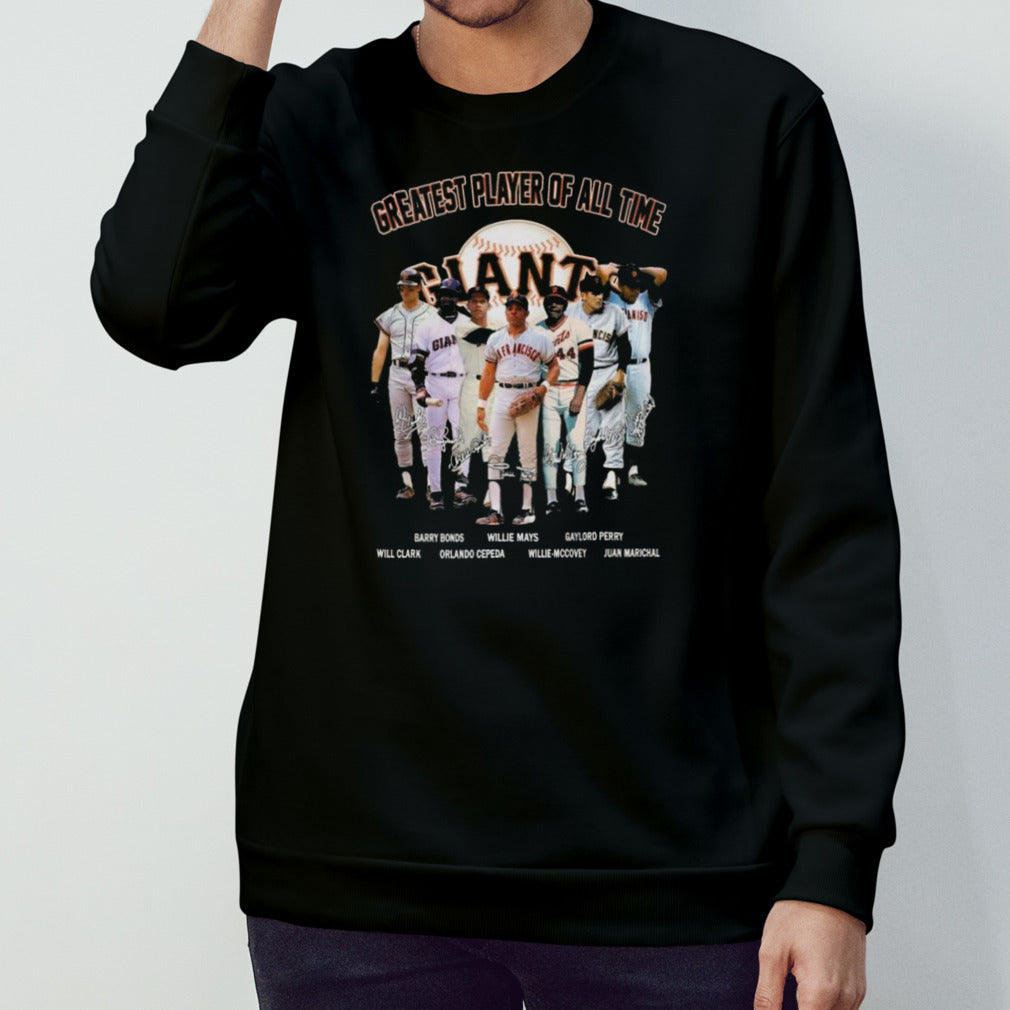 Giants Greatest Players Of All Time Barry Bonds Willie Mays Gaylord Perry 2024 T-shirt