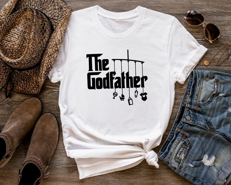 Godfather Unisex T-Shirt, Dad Shirt, The Godfather Gift, Best Dad Gift Fabric Cotton