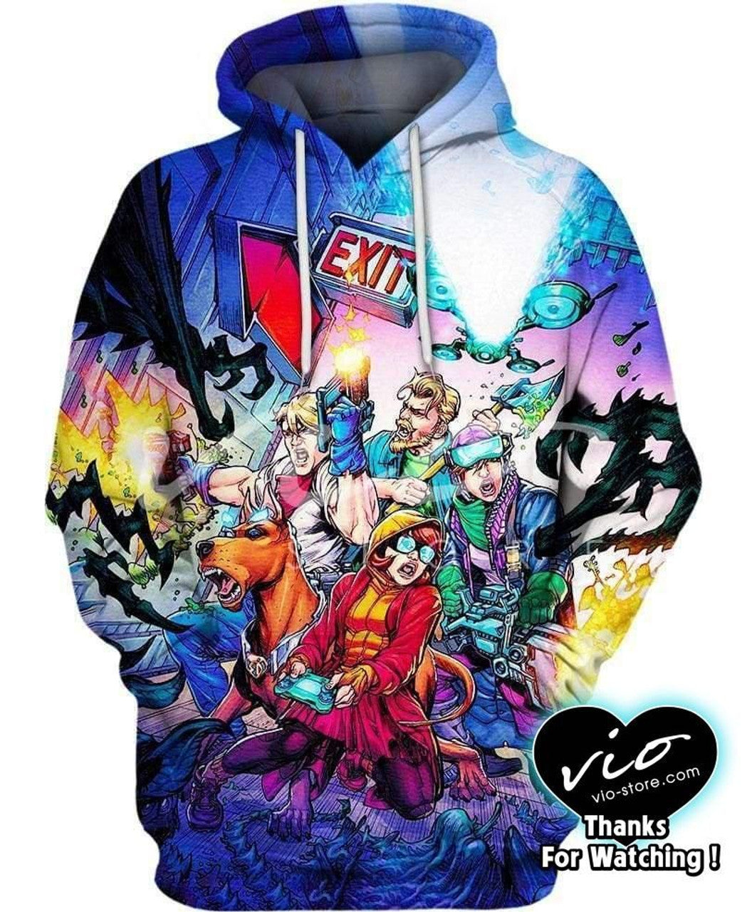HickVibes A Nightmare Night Arts#1192 3D Pullover Printed Over Unisex Hoodies