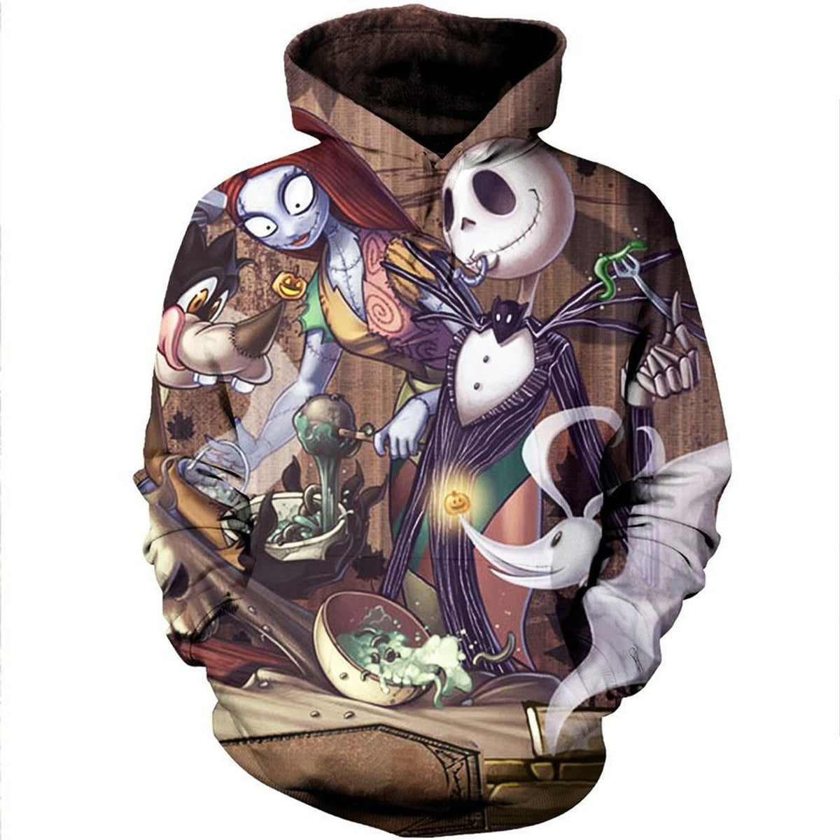 HickVibes The Nightmare Before Christmas Anime B638 3D Pullover Printed Over Unisex Hoodies