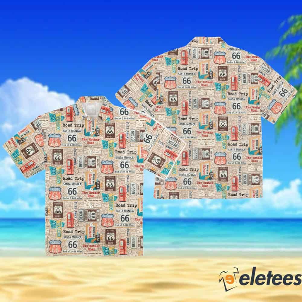 Historic US Route 66 Hawaiian Shirt