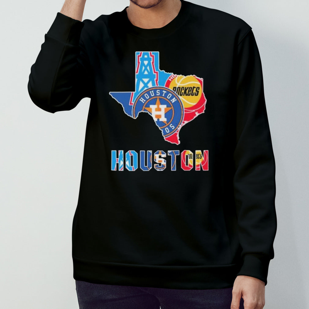 Houston Map Sports Teams Logo shirt