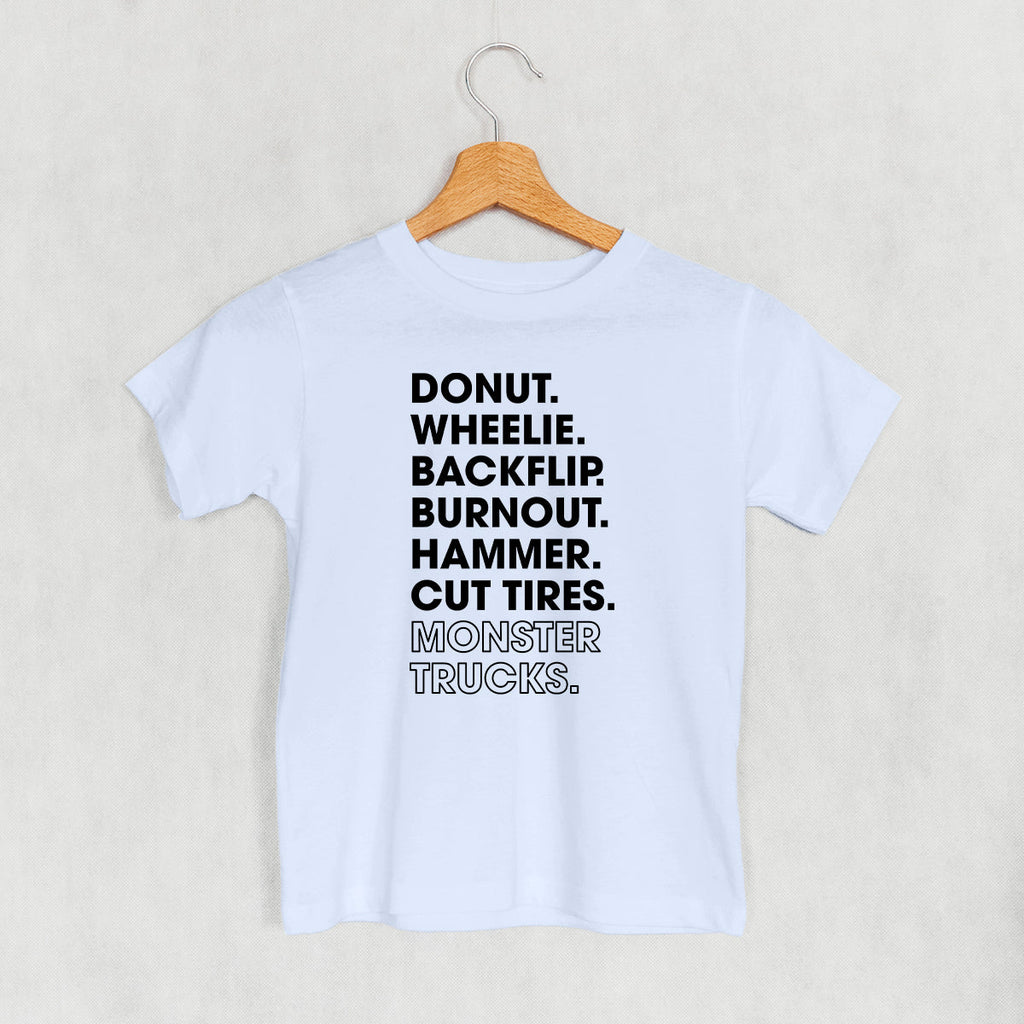 Monster Truck Lingo List (Kids)