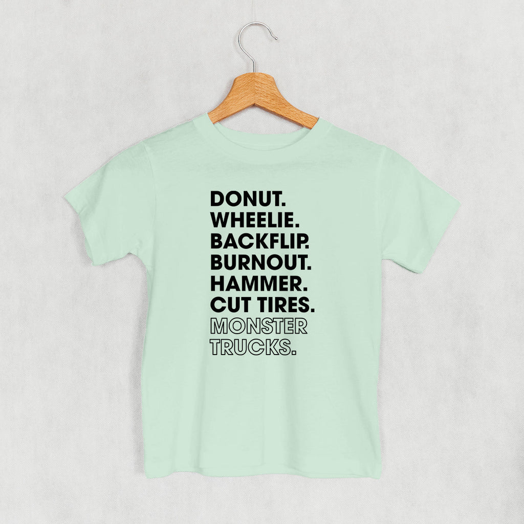 Monster Truck Lingo List (Kids)