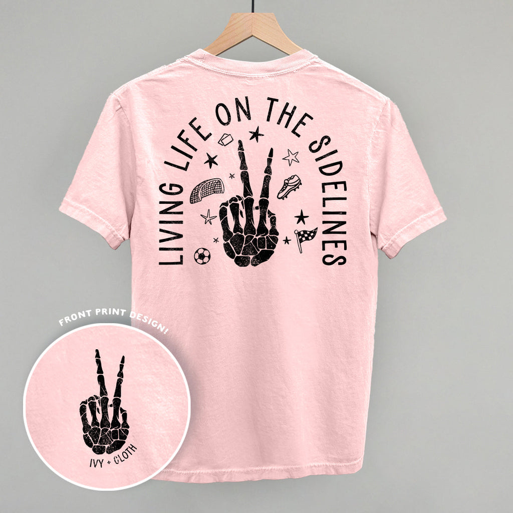 Living Life On The Sidelines Soccer (Back Print)