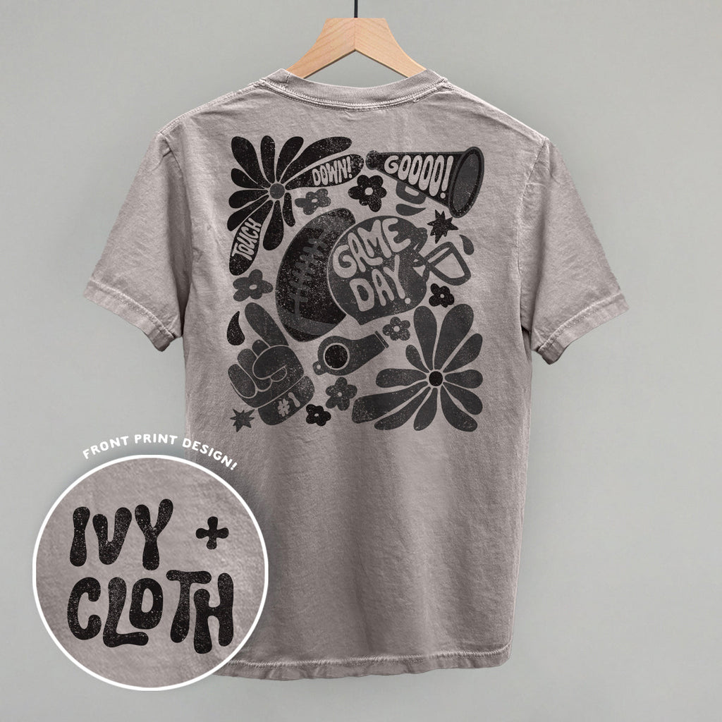 Floral Game Day Black (Back Print)