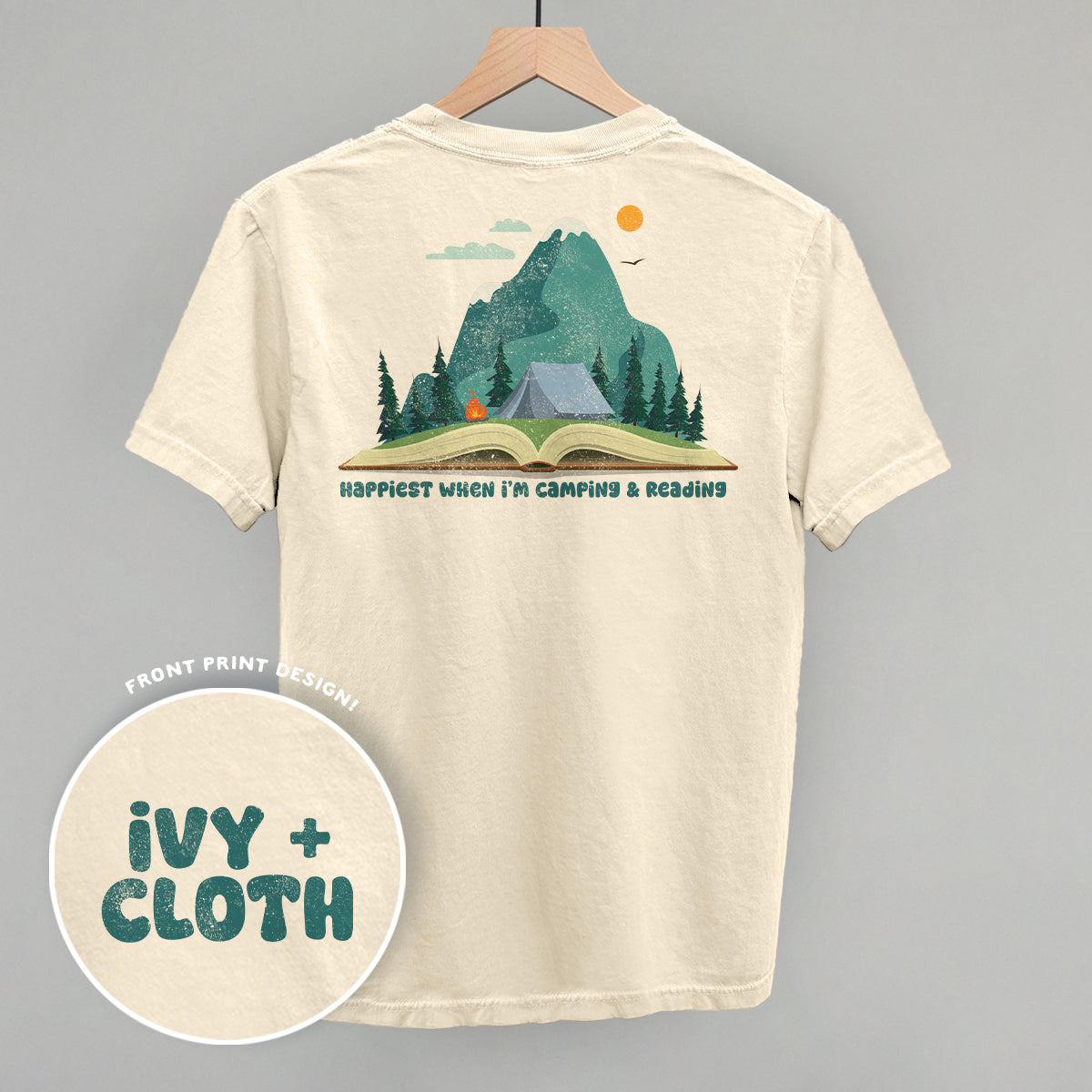 Happiest When I'm Camping & Reading (Back Print)