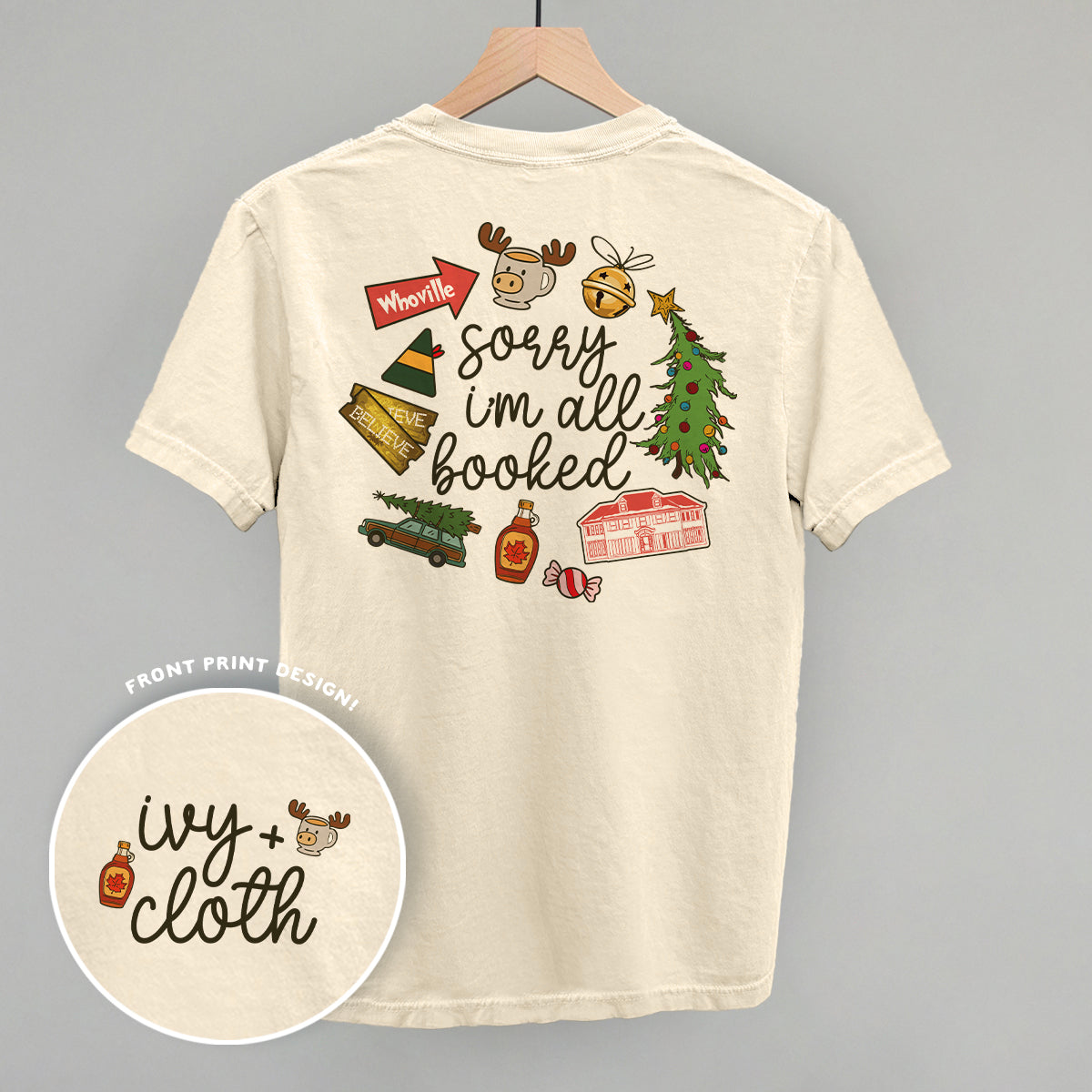 Sorry I'm All Booked Christmas Movies (Back Print)