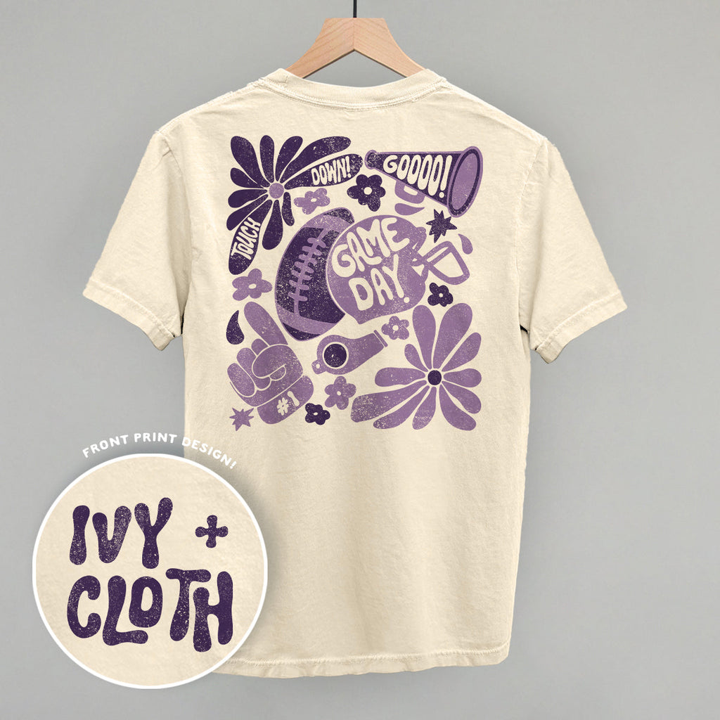 Floral Game Day Purple (Back Print)