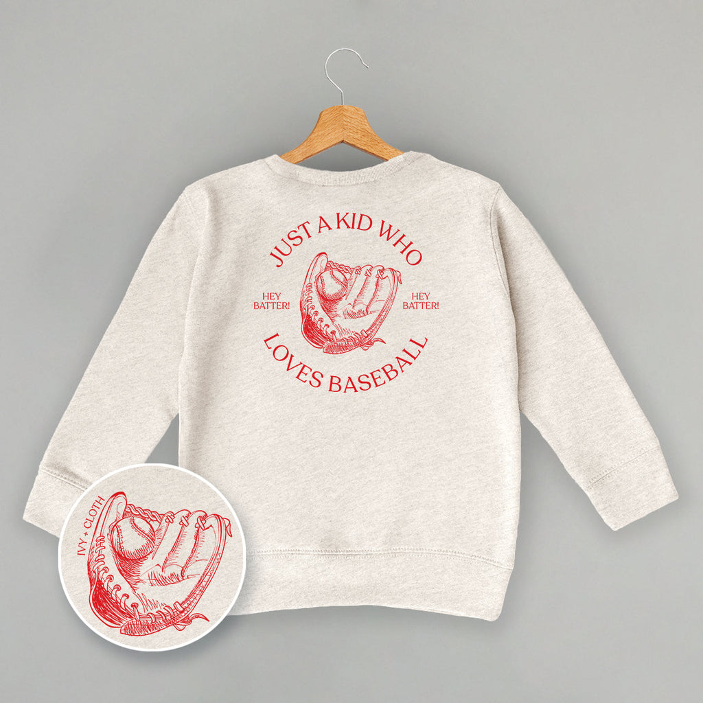 Just A Kid Who Loves Baseball (Kids Back Print)