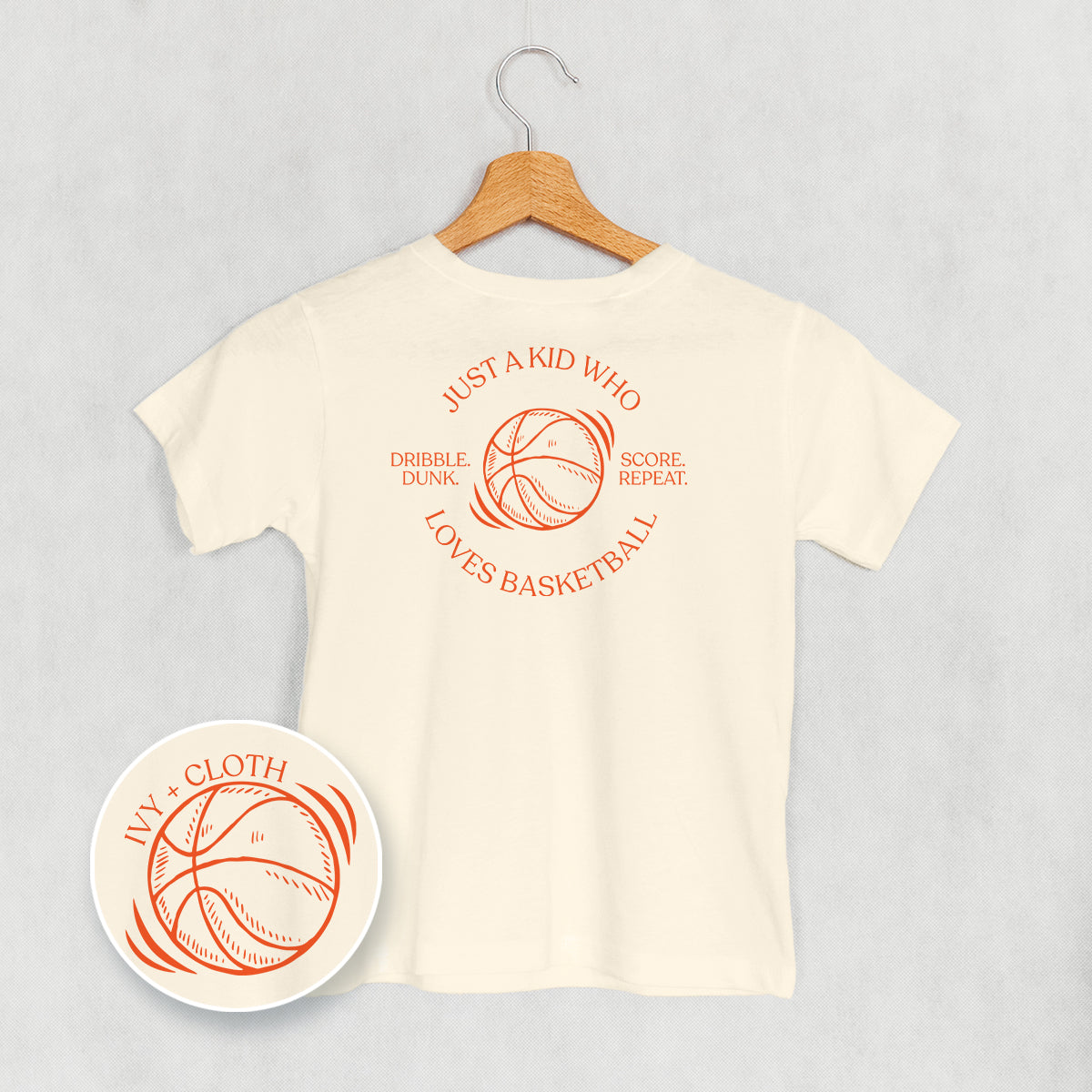 Just A Kid Who Loves Basketball (Kids Back Print)
