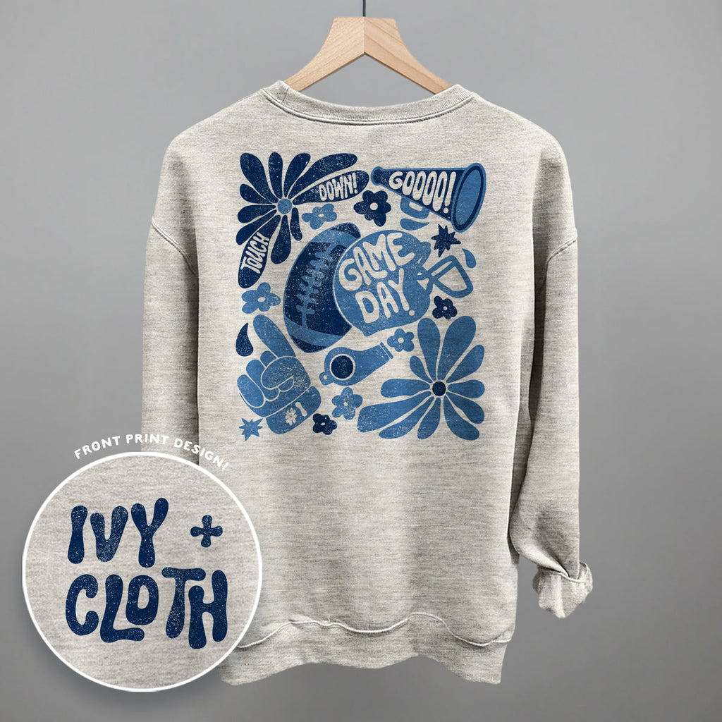 Floral Game Day Blue (Back Print)