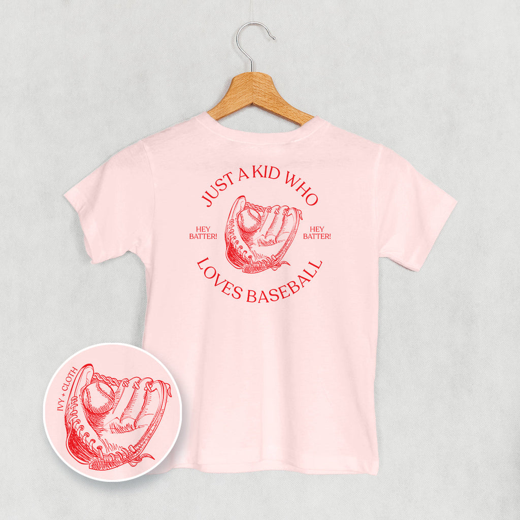 Just A Kid Who Loves Baseball (Kids Back Print)