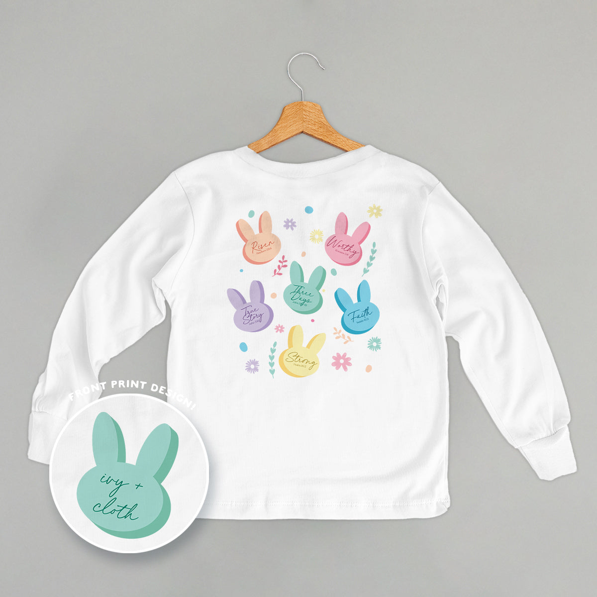 Pastel Bunny Bible Verses (Kids Back Print)