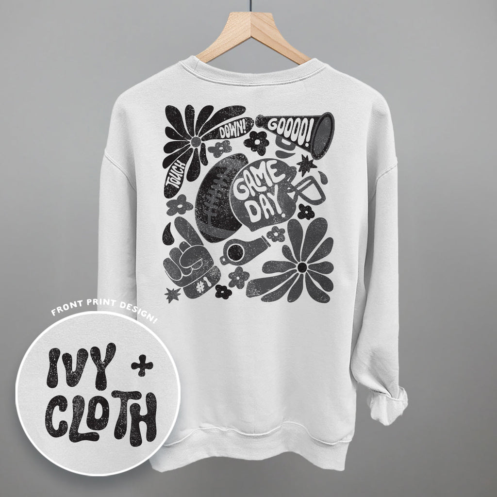 Floral Game Day Black (Back Print)