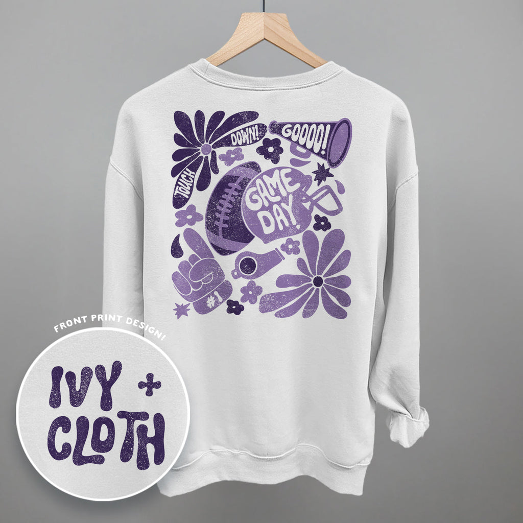Floral Game Day Purple (Back Print)
