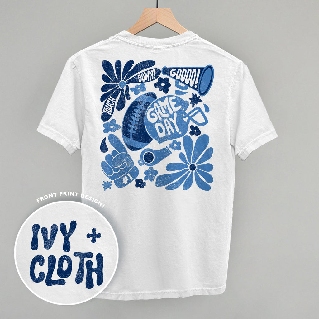 Floral Game Day Blue (Back Print)