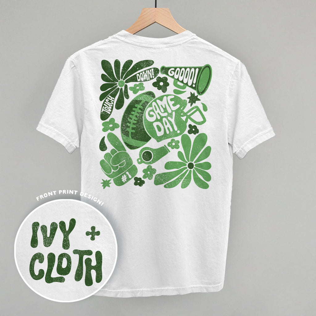 Floral Game Day Green (Back Print)