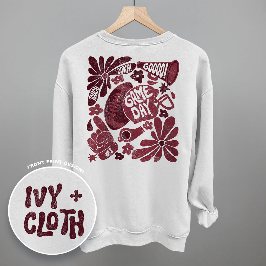 Floral Game Day Maroon (Back Print)