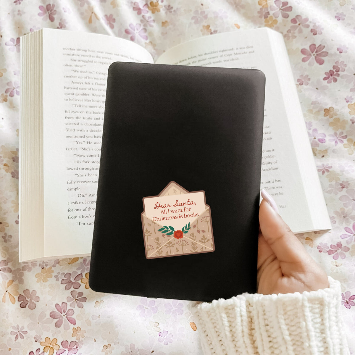 Dear Santa, All I Want For Christmas Is Books (Decal)
