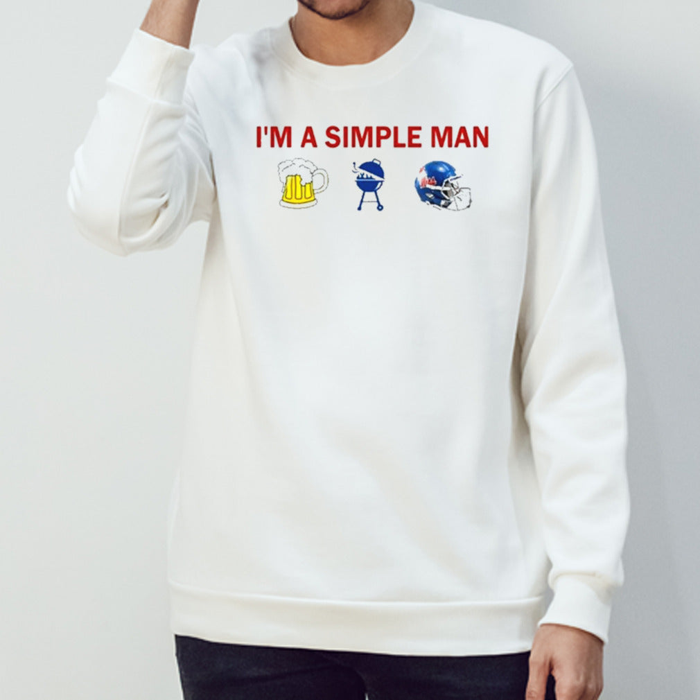Iâ€™m A Simple Man I Like Beer BBQ And Ole Miss Rebels Shirt