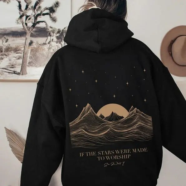 If The Stars Were Made To Worship Christian Hoodies Jesus Hoodie Christian Streetwear Brown Hoodie God Is Good Faith Base  T-shirt, sweater and Hoodie