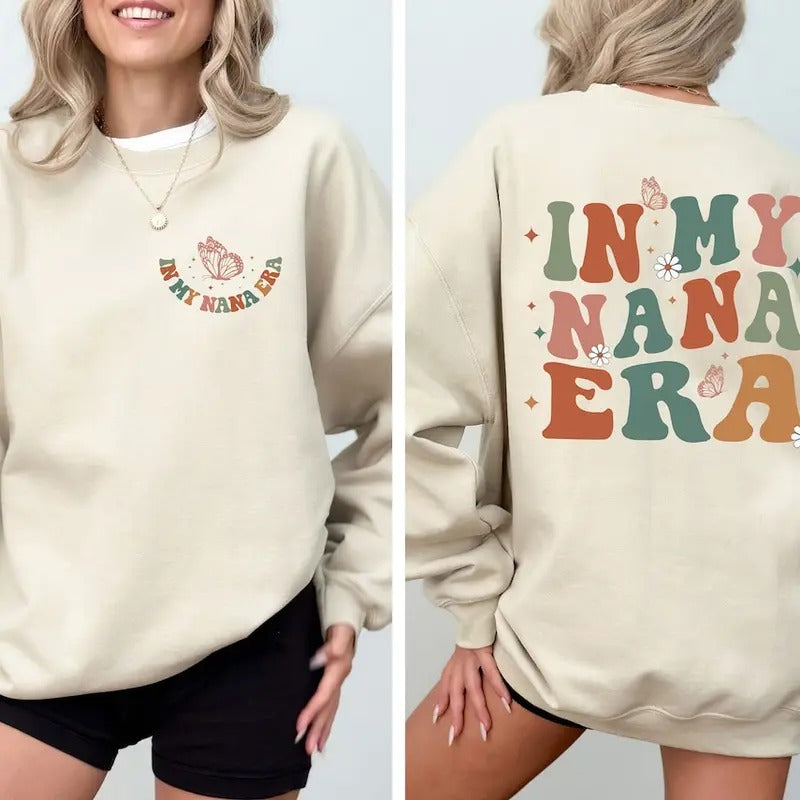 In My Nana Era Shirt, Cool Nana Shirt, Best Nana Shirt, Gift for Grandma, Cute Shirts for Grandma Cotton Top