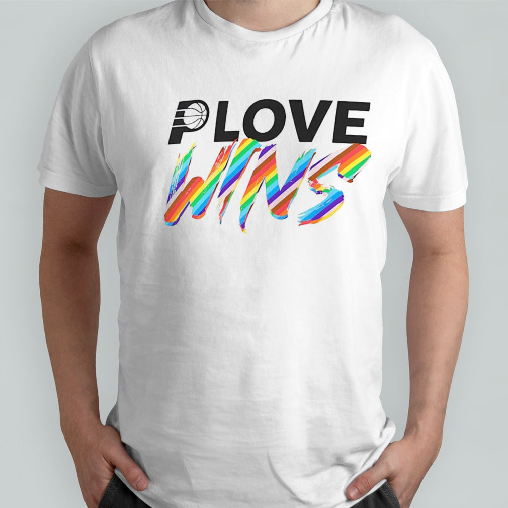 Indiana Pacers love wins rainbow pride shirt