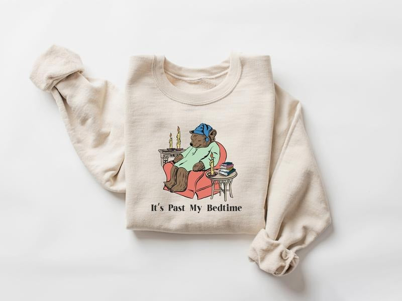 It's Past My Bedtime Sweatshirt, Funny Sleppy Bear Sweater, Funny Bear Meme Shirt, Trendy Unisex Shirt, Funny Saying Shirt
