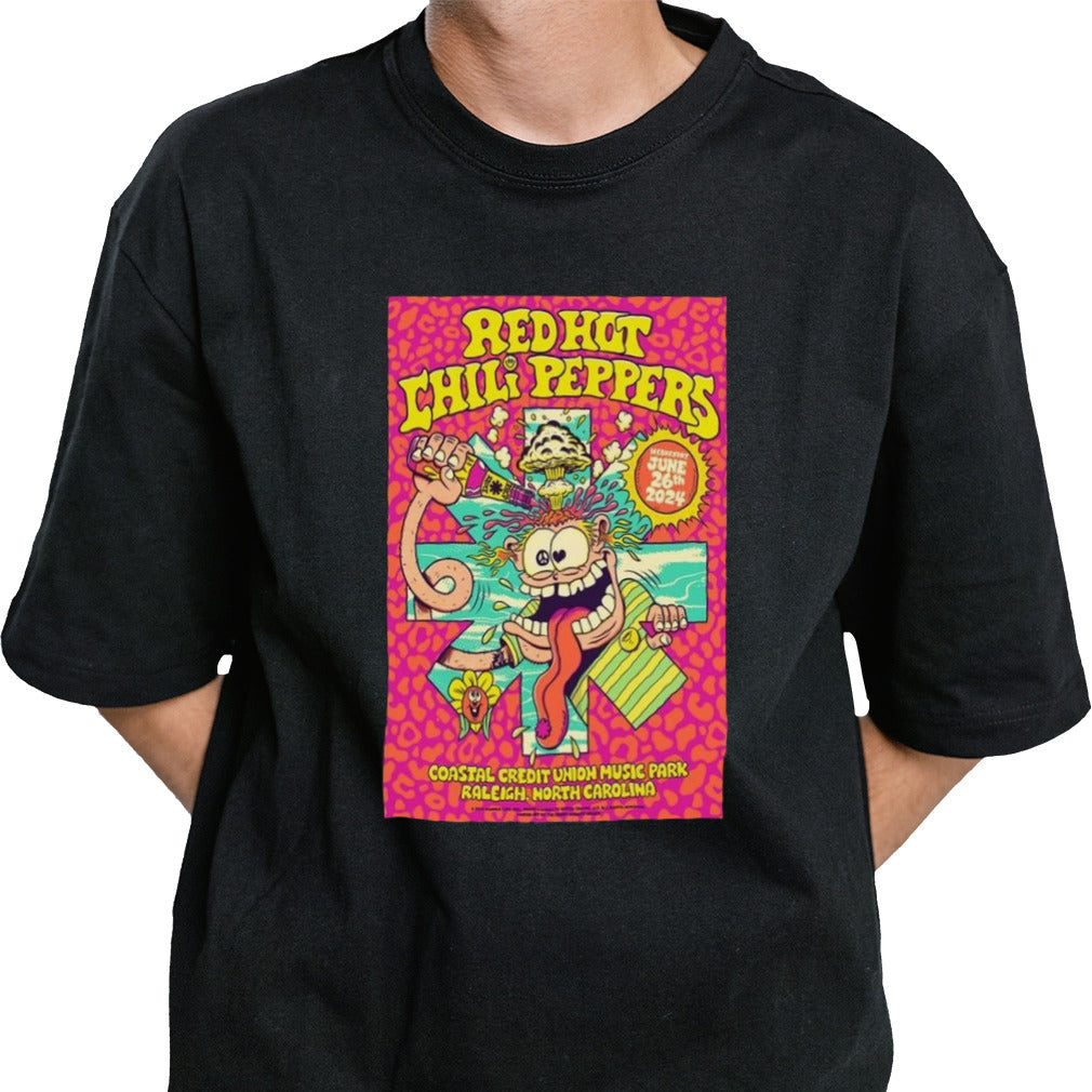 June 26 2024 Coastal Credit Union Music Park Raleigh NC Red Hot Chili Peppers Poster shirt