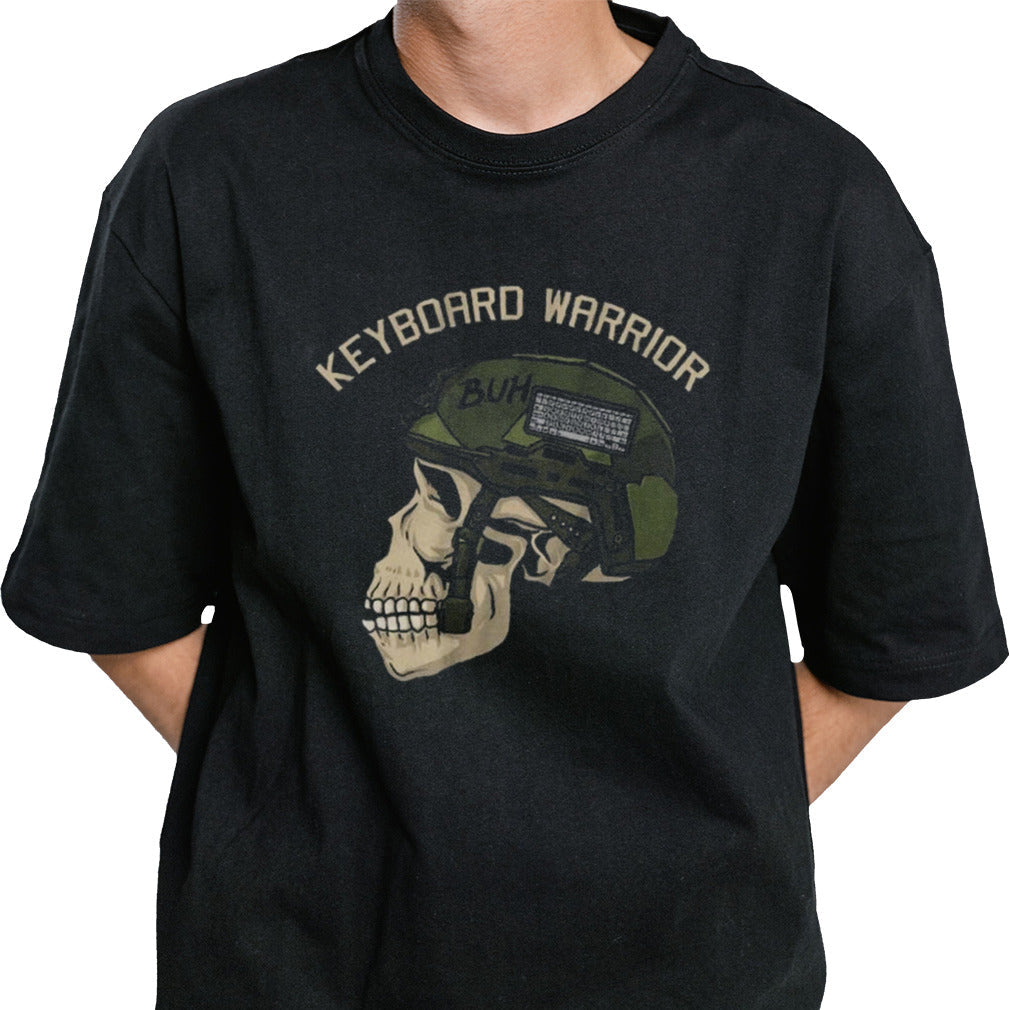 Keyboard Warrior Skull T-shirt