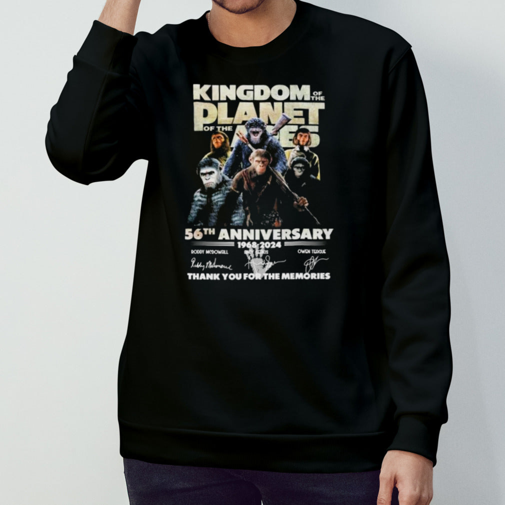 Kingdom Of The Planet Of The Apes 56th Anniversary 1968-2024 Thank You For The Memories Signatures shirt