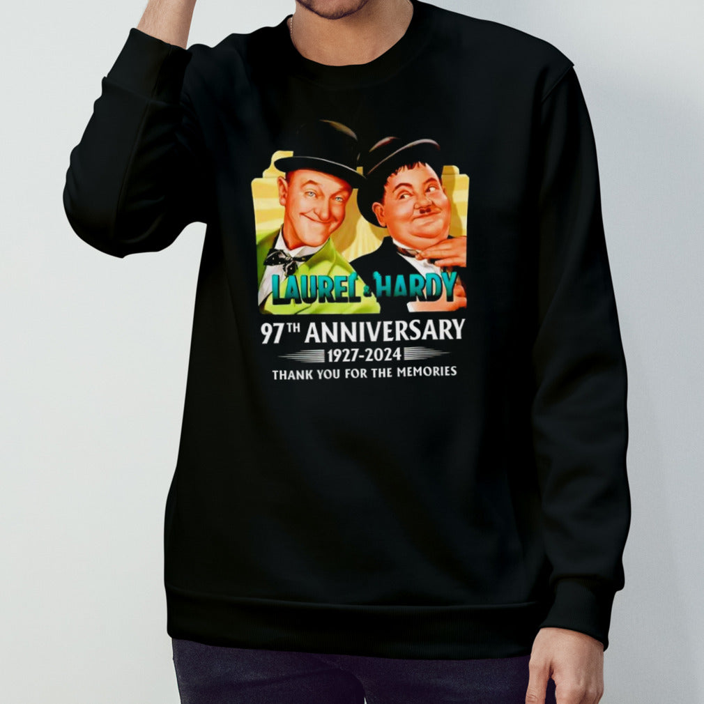 Laurel and Hardy 97th anniversary 1927-2024 thank you for the memories shirts