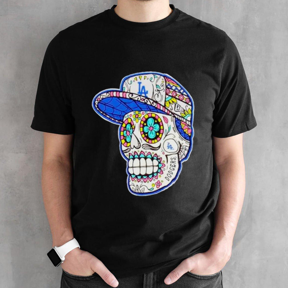 Los Angeles Dodgers sugar skull shirts