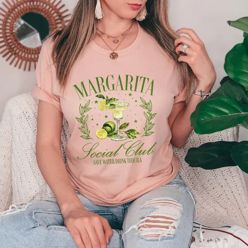Margarita Social Club Social Club Tequila Bachelorette Cinco De Mayogirls Clubtrendy Summer Cocktail Margarita Shirt  T-shirt, sweater and Hoodie