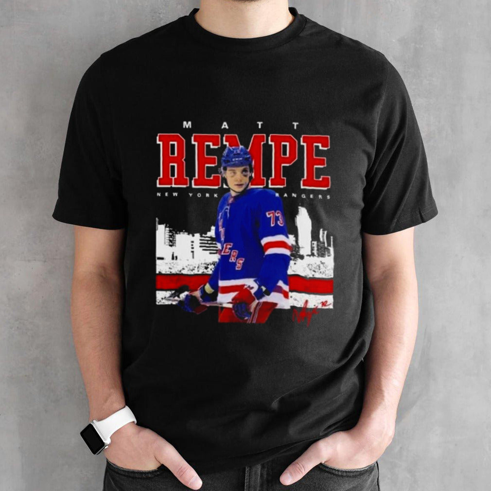 Matt Rempe New York Rangers Signature T-shirts
