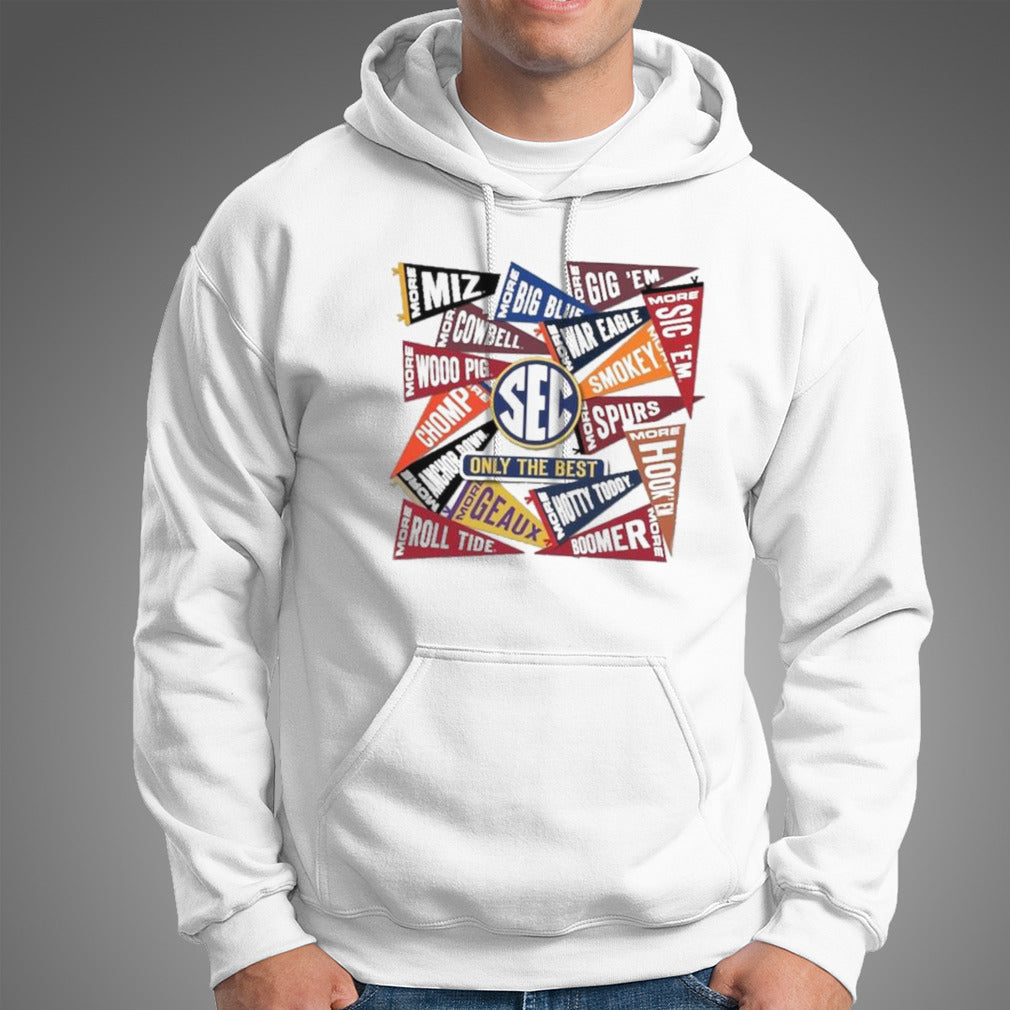 Menâ€™s SEC Pennants Only The Best T-shirt