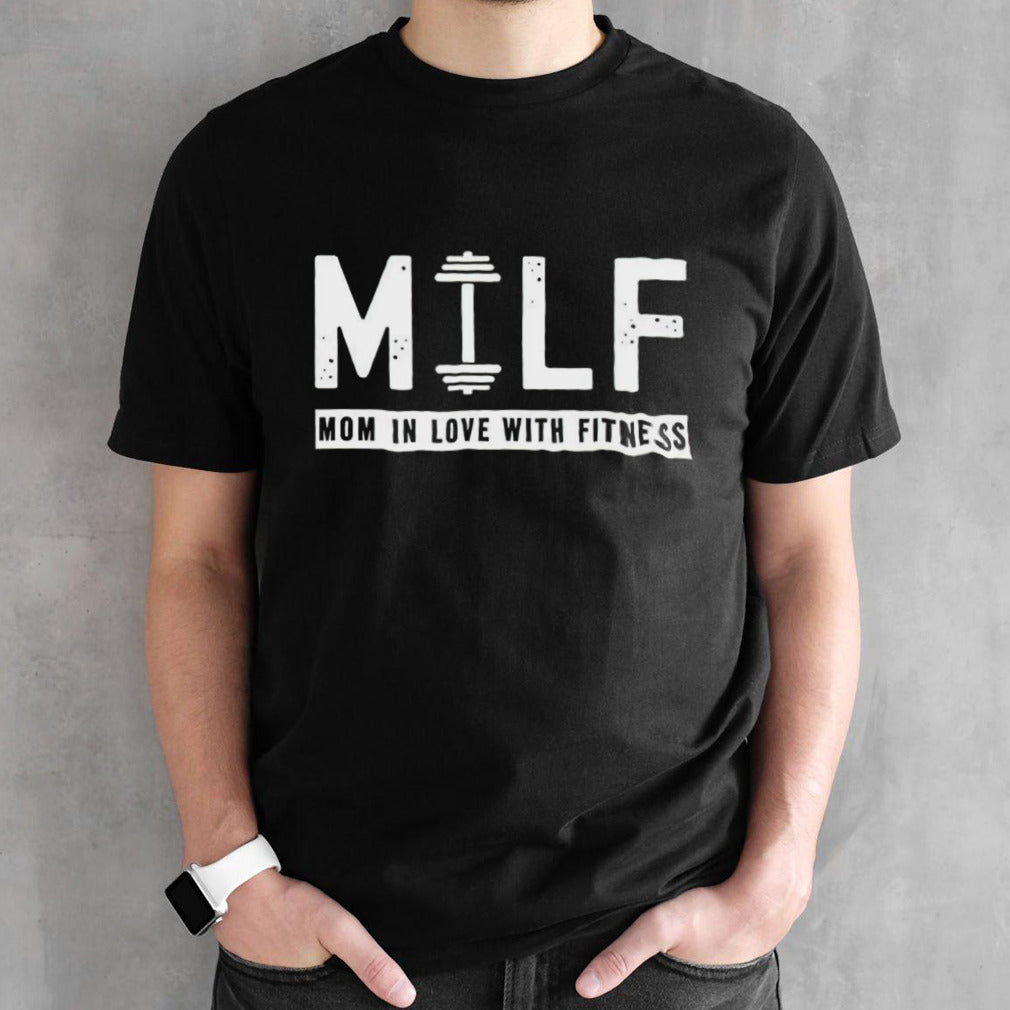 Milf mom in love with fitness shirts