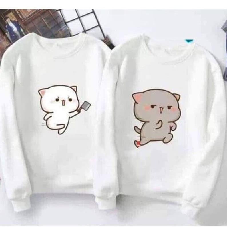 Milk and Mocha Bearss love Hoodie Couple , Anniversary Hoodie Couple  Hoodie and Sweater; T-shirt Cotton Womenswear Clothing Light