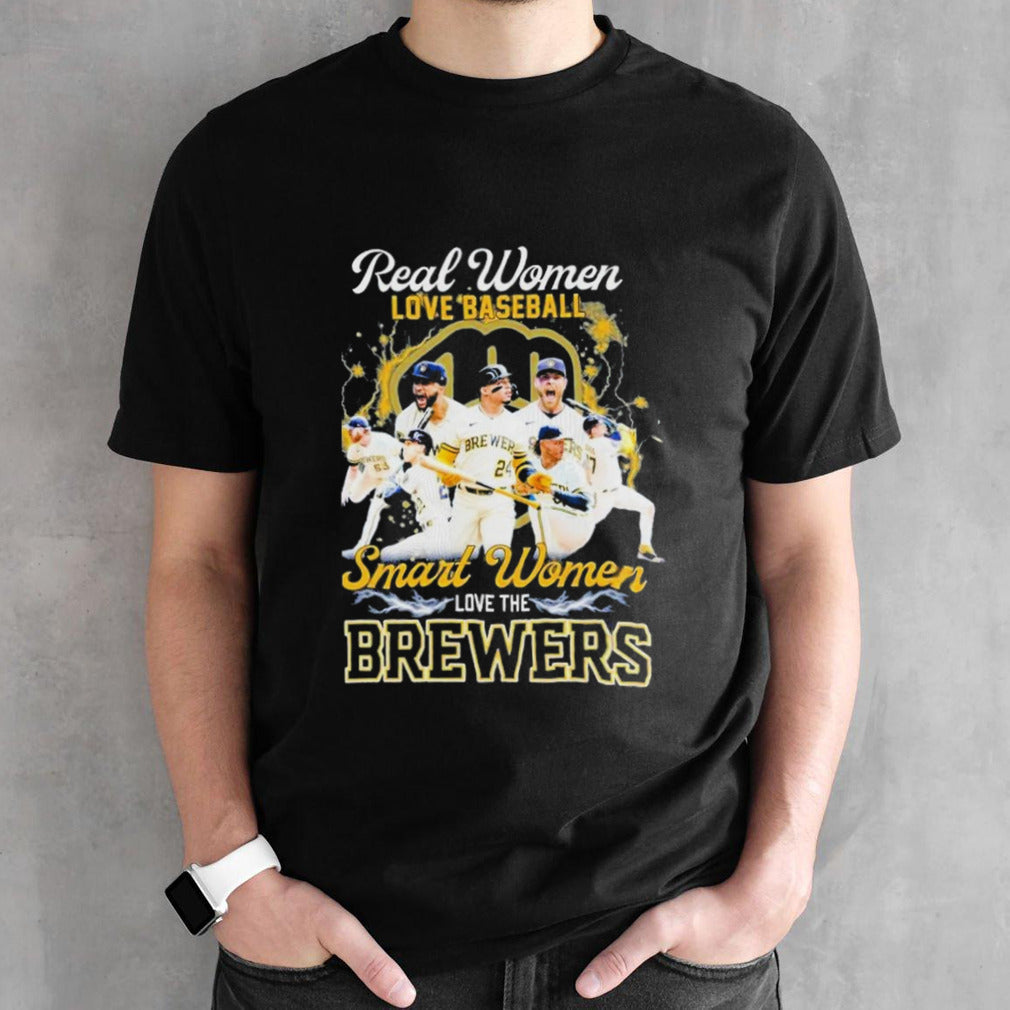 Milwaukee Brewers Real Women Love Baseball Smart Women Love Brewers 2024 Shirts