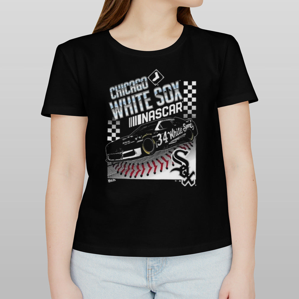 NASCAR x Chicago White Sox â€™47 Black Franklin T-shirt