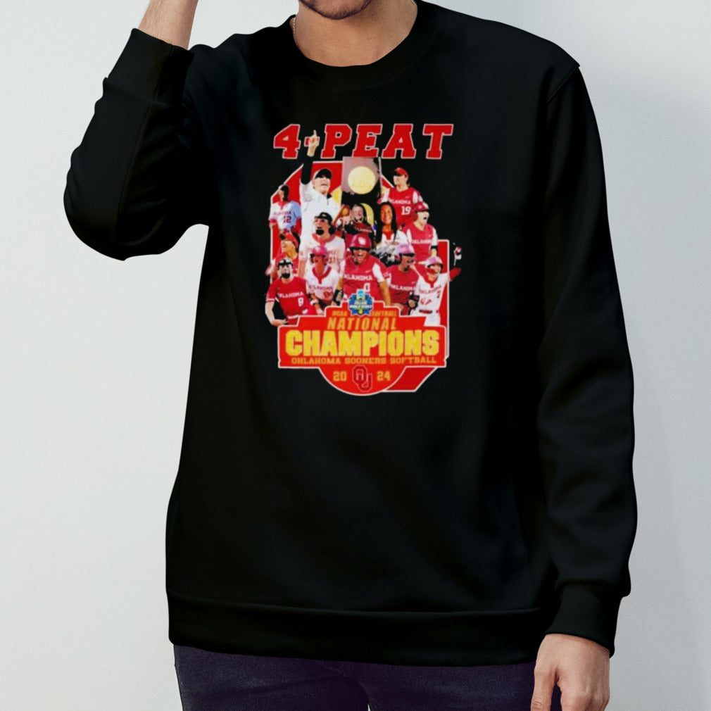 NCAA Softball 4-Peat Oklahoma Sooners National Champions Shirt