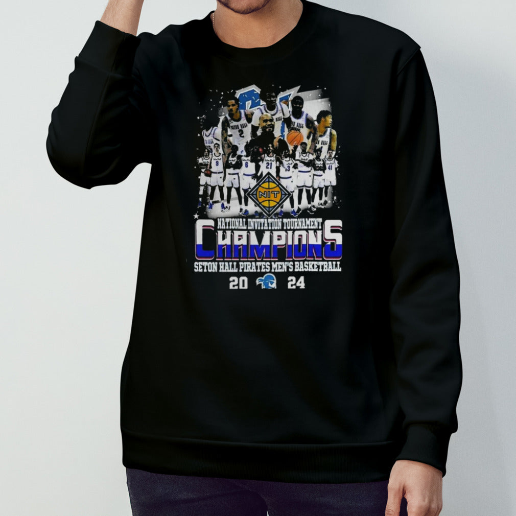 National Invitation Tournament Champions Seton Hall Pirates Mens Basketball 2024 T-Shirts